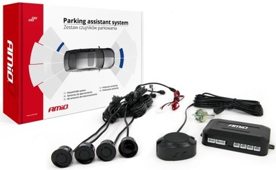 4X ЧЕРНЫЕ ДАТЧИКИ ПАРКОВКИ SENSORY ЗАДНЕГО ХОДА ПАРКТРОНИЧНИЙ BUZZER DO АВТО