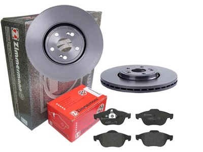 Тормозные диски тормозные колодки zimmermann перед espace iv vel satis фото №1