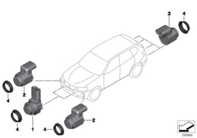 ДАТЧИК ПАРКОВКИ ПАРКТРОНИК NEPTUN BLAU BMW ЗАД 66209161520