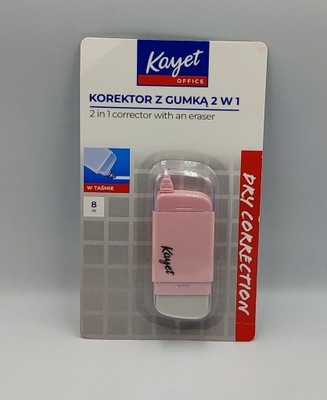 Korektor w taśmie Kayet różowy 8m