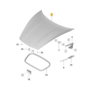 Капот porsche taycan фото №1