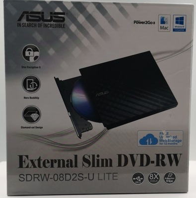 Nagrywarka zewnętrzna DVD Asus SDRW-O8D2S-U Lite