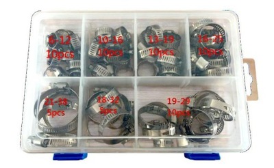 Хомуты стяжные box 60 szt стальной оцинкованная фото №1