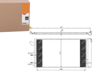 Nrf 35883 конденсатор, кондиционер фото №1