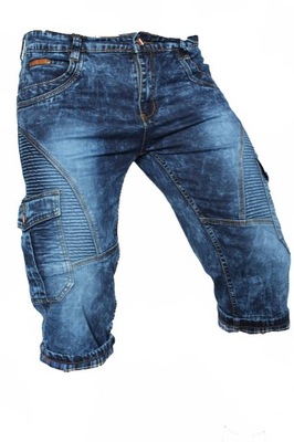 Szorty spodenki męskie jeans bojówka jasna rozmiar 30