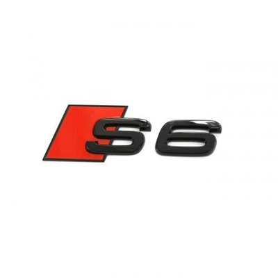 EMBLEM LOGO SIGN S6 A6 BLACK ON BOOTLID REAR  