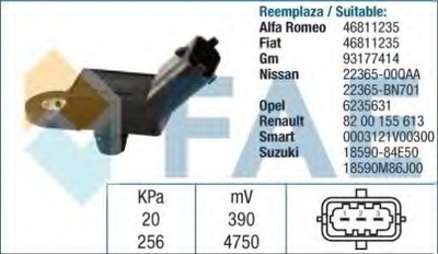 SENSOR VACUUM RENAULT FIAT  