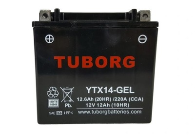 BATERÍA TUBORG YTX14-GEL 12AH 220A AGM  