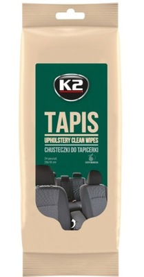K2 TAPIS WIPES Chusteczki nawilżone do tapicerki