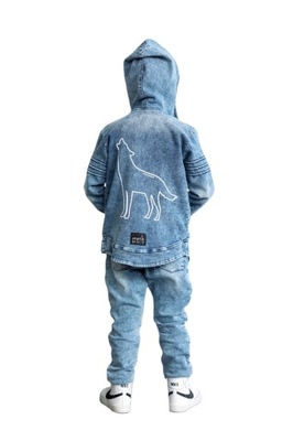 Bluza jeansowa wolf niebieska Mash MNIE 116 122