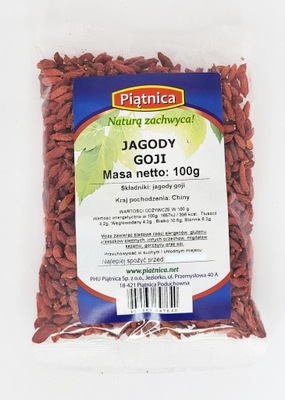 Owoce Jagody Goji Naturalne goja 100g PIĄTNICA