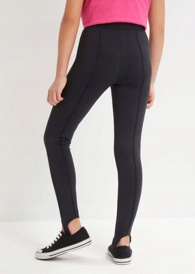 Bonprix LEGGINSY Z PASKIEM POD STOPĘ 128