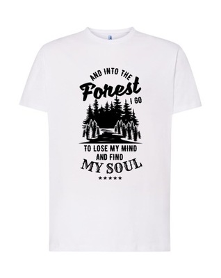 T-shirt GÓRY LAS - Koszulka góry wędrówki podróże tshirt
