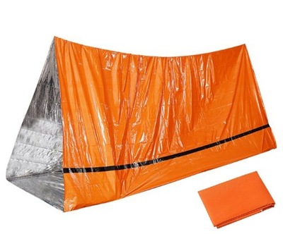 Namiot Śpiwór Koc Folia Nrc Pomarańczowy Mocny