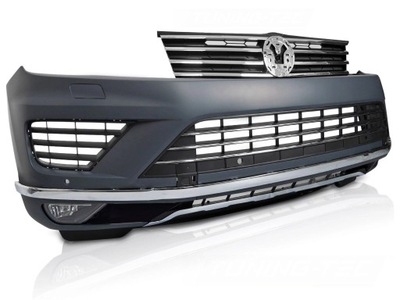 Бампер передній решітка радіатора sport vw touareg ii 14-18 фото №1