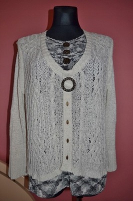 71# STEPHEN-ażurowy sweter z acrylu R,44/46