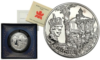 Kanada, Elżbieta II. Złoty Jubileusz 50 rocznica, dolar 2002 – SREBRO