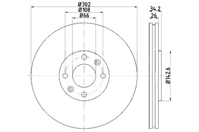 Тормозные диски тормозные 2szt. перед citroen c4 04- ds4 11- kamoka фото №1