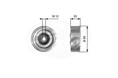 GATES ROLLO PROPULSOR CORREA DE CUÑA MITSUBISHI L200 TRITON PAJERO  