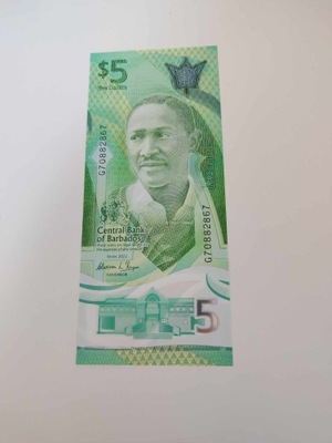 Barbados - 5 Dolarów - 2022 - UNC