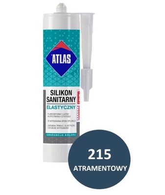 ATLAS SILIKON SANITARNY ELASTYCZNY 215 ATRAMENTOWY