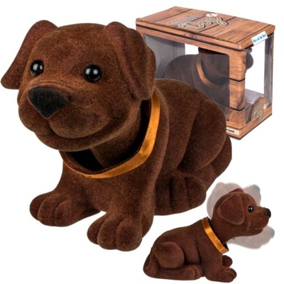 PIESEK Z KIWAJĄCĄ GŁOWĄ DO SAMOCHODU PAMIĄTKA PRL PIES DO AUTA DUŻY XL