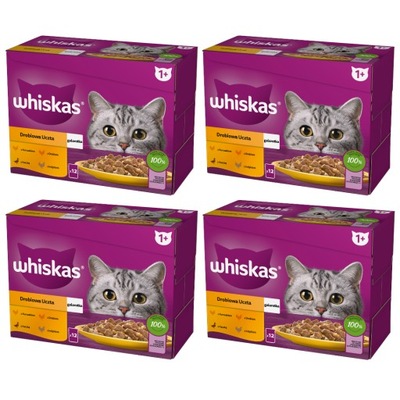 WHISKAS ADULT DROBIOWE SMAKI W GALARETCE 48x85g