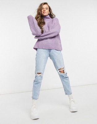 VIOLET ROMANCE SWETER KLASYCZNY FIOLETOWY 38 1UDL