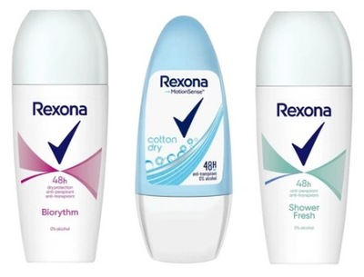 Rexona Damski Roll On zestaw 3 x 50ml mix zapach