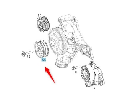 Kółko pk колесо bierne ролик ремінь pk mercedes a2722021419 2722021419 фото №1