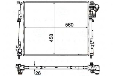 Behr-hella радиатор renault trafic 06- behr hella фото №1