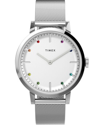 Zegarek Timex City TW2V36900 Srebrny Kryształki
