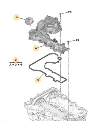 Крышка клапанов peugeot оригинальный номер 9849189680 фото №1