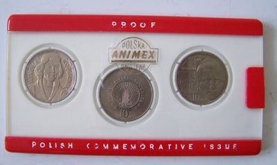 10 zł 1967-1969 x 3 szt w etui