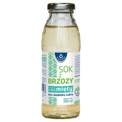 Sok z brzozy z naparem z liści mięty bez cukru Oleofarm 300ml