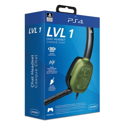 PDP PS4 Słuchawki Headset LvL.1 New Green Camo