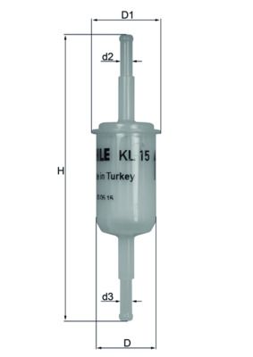 FILTRO COMBUSTIBLES KL 15 MAHLE  