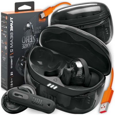 SŁUCHAWKI BEZPRZEWODOWA DOKANAŁOWE Z MIKROFONEM JBL Tune Beam 2 Ghost ANC