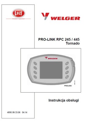 WELGER PRO-LINK RPC 245/445 - MANUAL PL (2014)  