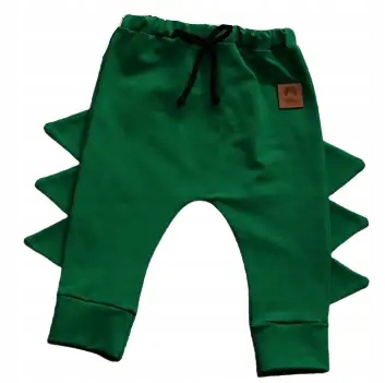 Spodnie dino zielone z kolcami rozmiar 140