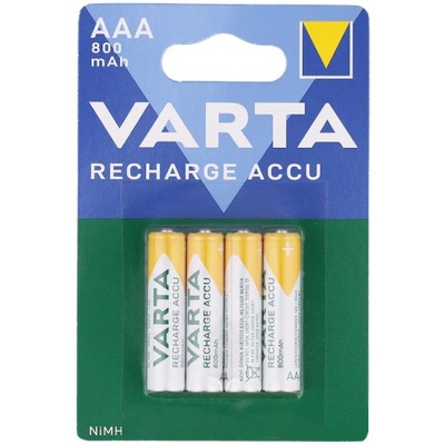 4x AKUMULATORKI VARTA AAA 800mAh R03 R3 1.2V NiMH HR03