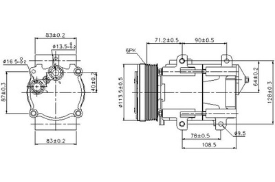 Nissens 89046 компрессор, кондиционер фото №1