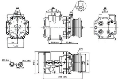 КОМПРЕССОР КОНДИЦИОНЕРА FORD COUGAR MONDEO II MONDE