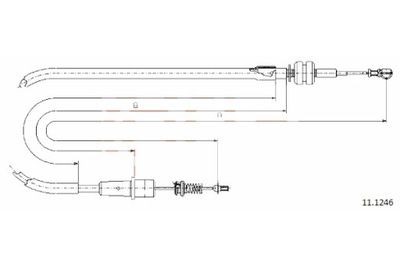 COFLE CABLE GAS COFLE 11.1246 OPEL ASTRA 98- 1.4 1.6 1.8 2.0 16V  