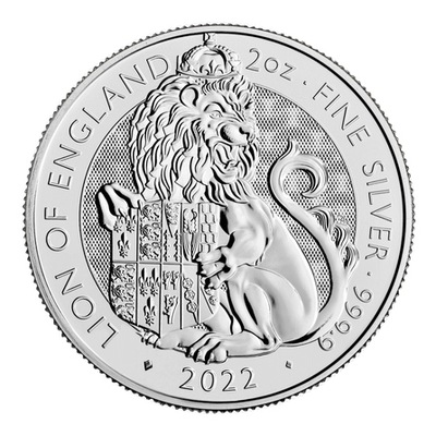 The Royal Tudor Beasts:Lion of England 2oz Ag 2022