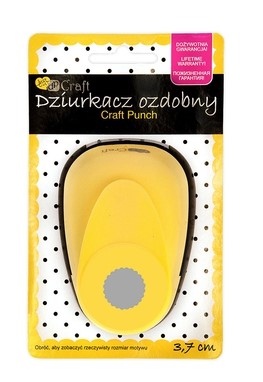 Dziurkacz ozdobny 3,7 cm koło z falbanką