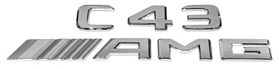 Mercedes C43 C 43 AMG emblemat znaczek napis chrom