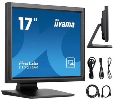 Monitor dotykowy iiyama ProLite T1731SR-B1S 17" TN 5:4 /VGA, HDMI, DP IP54