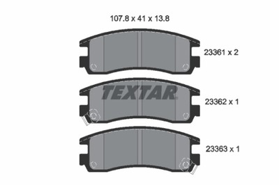 КОЛОДКИ ТОРМОЗНЫЕ TEXTAR 2336101