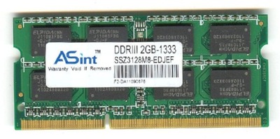 OKAZJA DDR3 ASINT 2GB-1333 SSZ3128M8-EDJEF